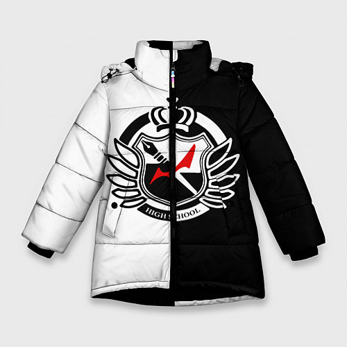 Зимняя куртка для девочки MONOKUMA SCHOOL / 3D-Черный – фото 1