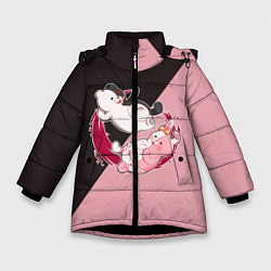 Куртка зимняя для девочки MONOKUMA X MONOMI, цвет: 3D-черный