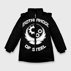 Куртка зимняя для девочки Brothood of Steel, цвет: 3D-черный