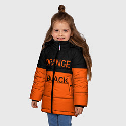 Куртка зимняя для девочки Orange Is the New Black, цвет: 3D-черный — фото 2