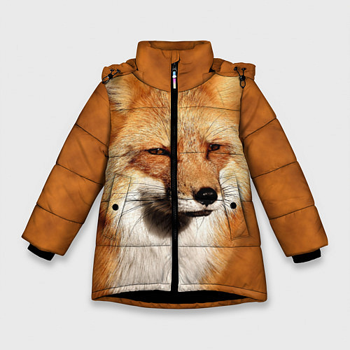 Зимняя куртка для девочки Хитрая лисичка / 3D-Черный – фото 1
