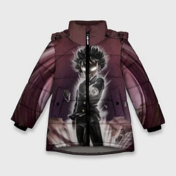 Куртка зимняя для девочки Mob Psycho 100, цвет: 3D-светло-серый