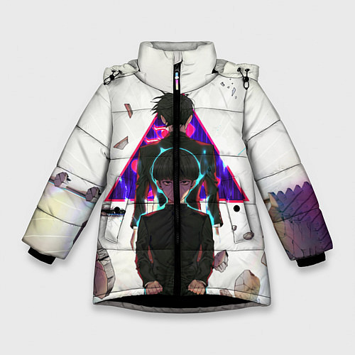 Зимняя куртка для девочки Mob Psycho 100 / 3D-Черный – фото 1