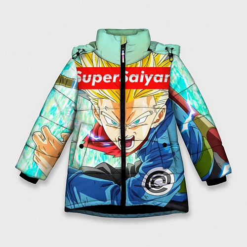 Зимняя куртка для девочки DBZ: Super Saiyan / 3D-Черный – фото 1