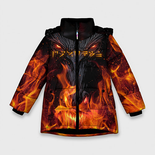 Зимняя куртка для девочки TES: Flame Wolf / 3D-Черный – фото 1