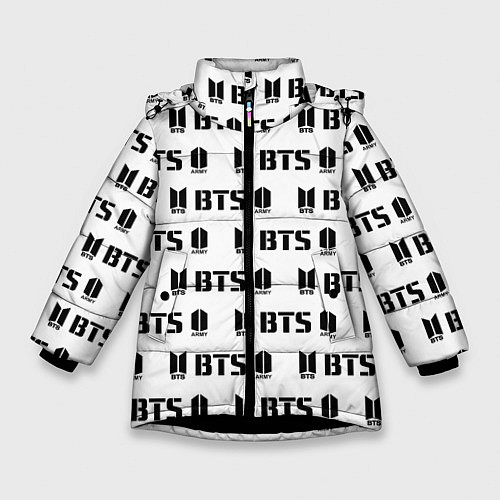 Зимняя куртка для девочки BTS: White Army / 3D-Черный – фото 1