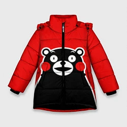 Куртка зимняя для девочки Kumamon Smile, цвет: 3D-черный