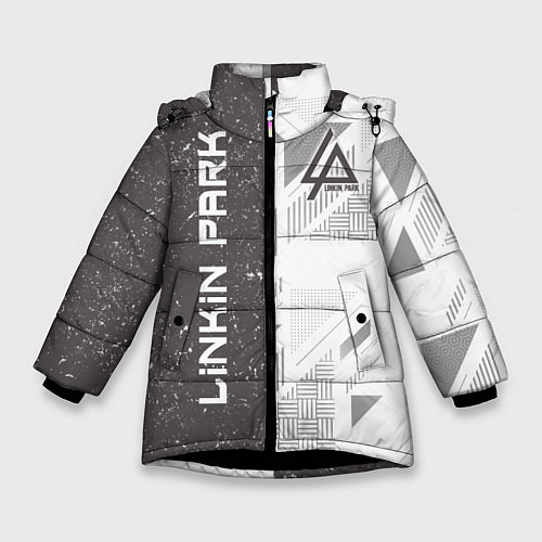 Зимняя куртка для девочки Linkin Park: Grey Form / 3D-Черный – фото 1