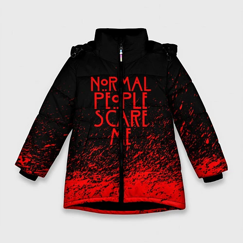 Зимняя куртка для девочки Normal People Scare Me / 3D-Черный – фото 1