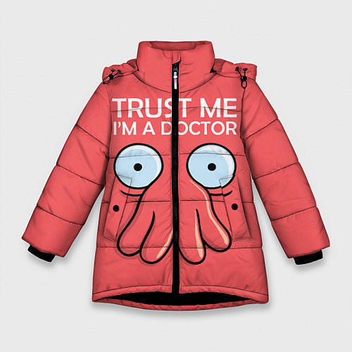 Зимняя куртка для девочки Trust Me I'm a Doctor / 3D-Черный – фото 1