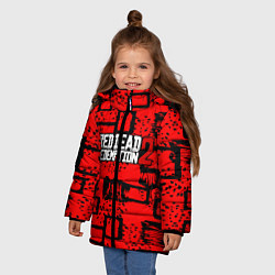 Куртка зимняя для девочки Red Dead Redemption 2, цвет: 3D-черный — фото 2