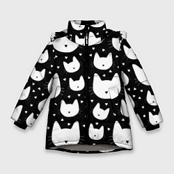 Зимняя куртка для девочки Love Cats Pattern