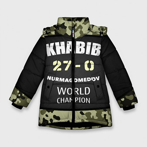 Зимняя куртка для девочки Khabib: 27 - 0 / 3D-Черный – фото 1