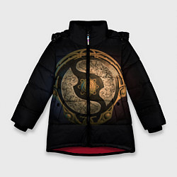 Куртка зимняя для девочки Bronze Aegis, цвет: 3D-красный