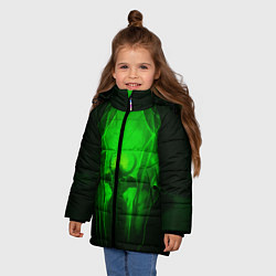 Куртка зимняя для девочки Демон легиона, цвет: 3D-черный — фото 2