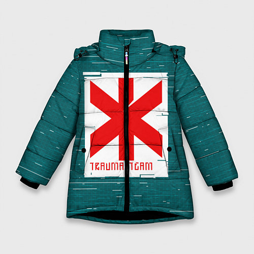Зимняя куртка для девочки Cyberpunk: Trauma Team / 3D-Черный – фото 1