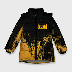 Куртка зимняя для девочки PUBG: Yellow Colour, цвет: 3D-светло-серый