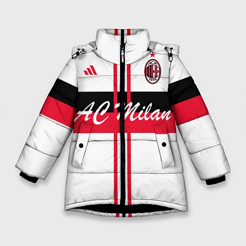 Зимняя куртка для девочки AC Milan: White Form / 3D-Черный – фото 1
