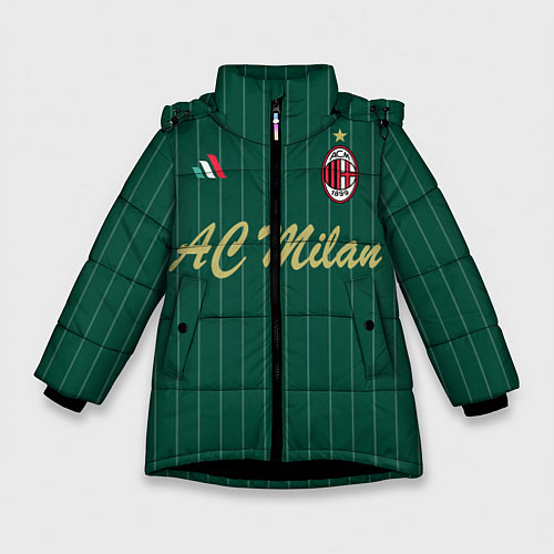 Зимняя куртка для девочки AC Milan: Green Form / 3D-Черный – фото 1