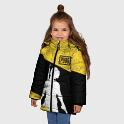 Куртка зимняя для девочки PUBG: Yellow Grunge, цвет: 3D-черный — фото 2