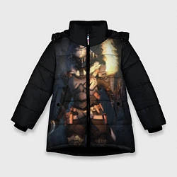 Куртка зимняя для девочки Убийца гоблинов, цвет: 3D-черный