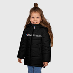 Куртка зимняя для девочки BMW PERFORMANCE ЧЁРНЫЙ БМВ, цвет: 3D-черный — фото 2