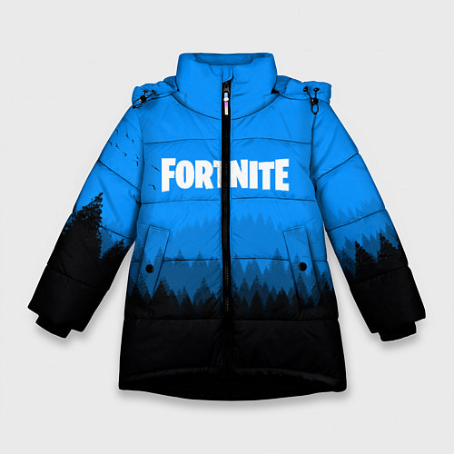 Зимняя куртка для девочки Fortnite: Sky Forest / 3D-Черный – фото 1