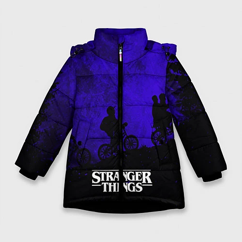 Зимняя куртка для девочки Stranger Things: Moon Biker / 3D-Черный – фото 1