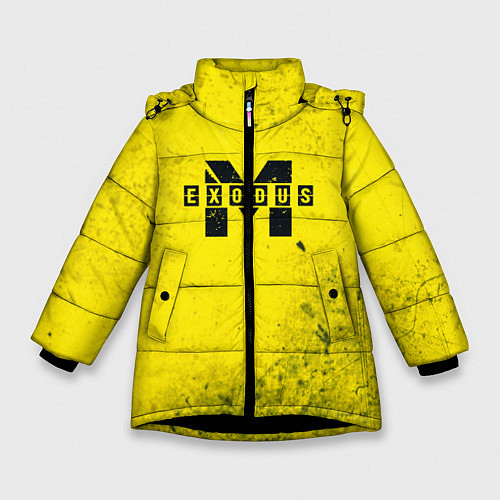 Зимняя куртка для девочки Metro Exodus: Yellow Grunge / 3D-Черный – фото 1