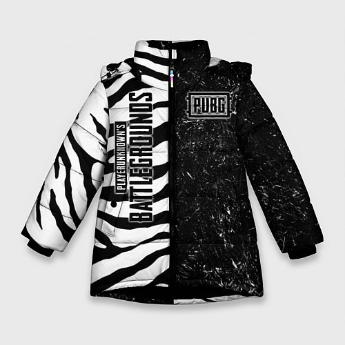 Зимняя куртка для девочки PUBG: Zebras Lifestyle / 3D-Черный – фото 1