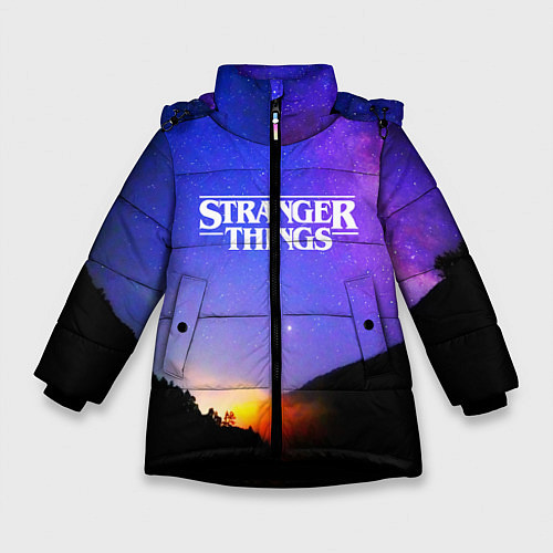 Зимняя куртка для девочки Stranger Things: Space Rising / 3D-Черный – фото 1