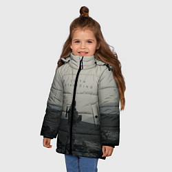 Куртка зимняя для девочки Death Stranding, цвет: 3D-черный — фото 2