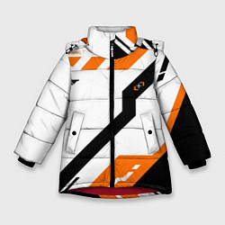 Куртка зимняя для девочки CS:GO Asiimov Light, цвет: 3D-красный