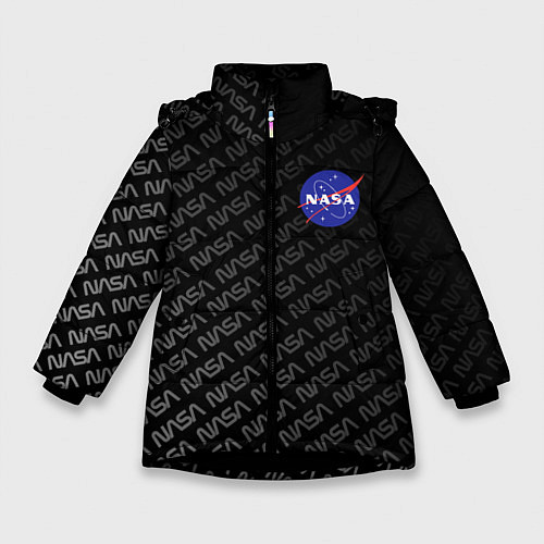 Зимняя куртка для девочки NASA: Dark Space / 3D-Черный – фото 1