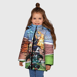 Куртка зимняя для девочки Геройская Академия, цвет: 3D-светло-серый — фото 2
