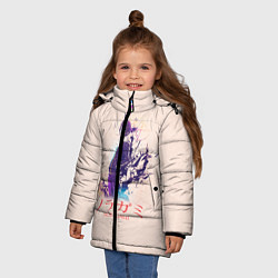 Куртка зимняя для девочки Бездомный Бог, цвет: 3D-черный — фото 2