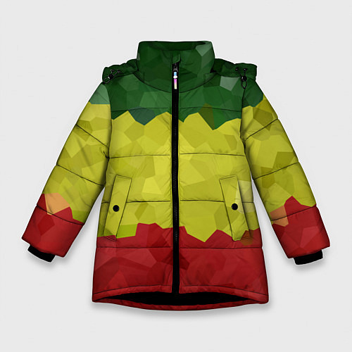 Зимняя куртка для девочки Эфиопия / 3D-Черный – фото 1