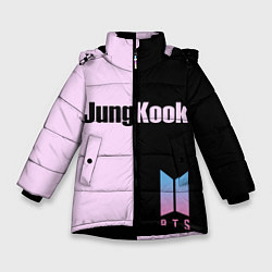 Куртка зимняя для девочки BTS Jung Kook, цвет: 3D-черный