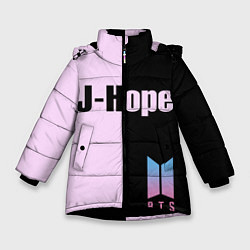 Куртка зимняя для девочки BTS J-hope, цвет: 3D-черный