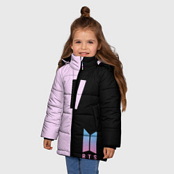 Куртка зимняя для девочки BTS V, цвет: 3D-черный — фото 2