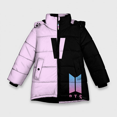 Зимняя куртка для девочки BTS V / 3D-Черный – фото 1