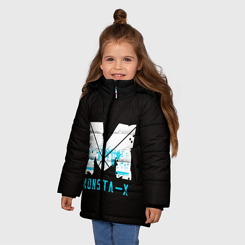 Зимняя куртка для девочки MONSTA X / 3D-Светло-серый – фото 3