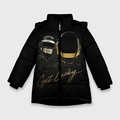 Зимняя куртка для девочки Daft Punk: Get Lucky / 3D-Черный – фото 1