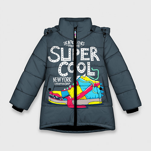 Зимняя куртка для девочки Super Сool / 3D-Черный – фото 1