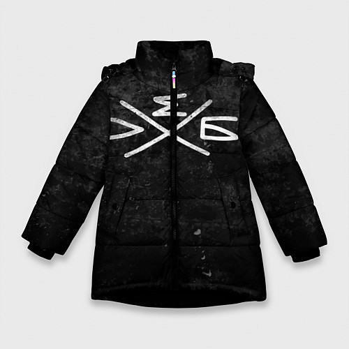 Зимняя куртка для девочки ХЛЕБ / 3D-Черный – фото 1