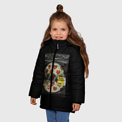 Куртка зимняя для девочки BMTH: AMO, цвет: 3D-красный — фото 2