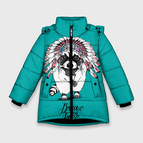 Зимняя куртка для девочки Brave and Free / 3D-Черный – фото 1