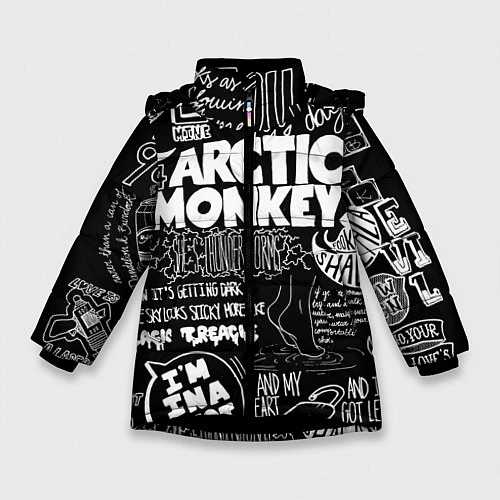 Зимняя куртка для девочки Arctic Monkeys: I'm in a Vest / 3D-Черный – фото 1