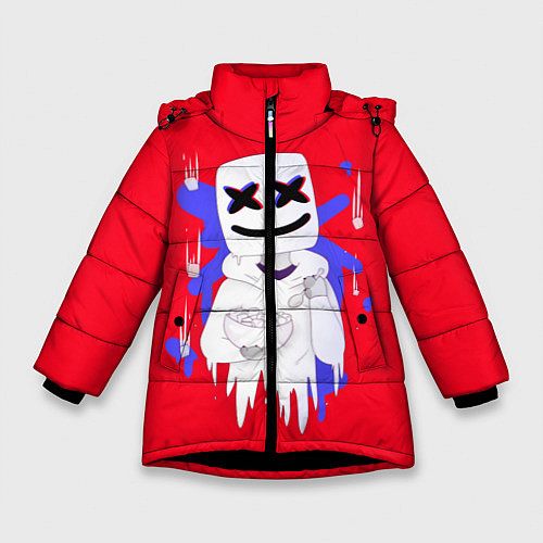 Зимняя куртка для девочки Marshmello: New Era / 3D-Черный – фото 1