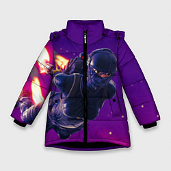 Куртка зимняя для девочки Fortnite: Cyborg Fly, цвет: 3D-черный